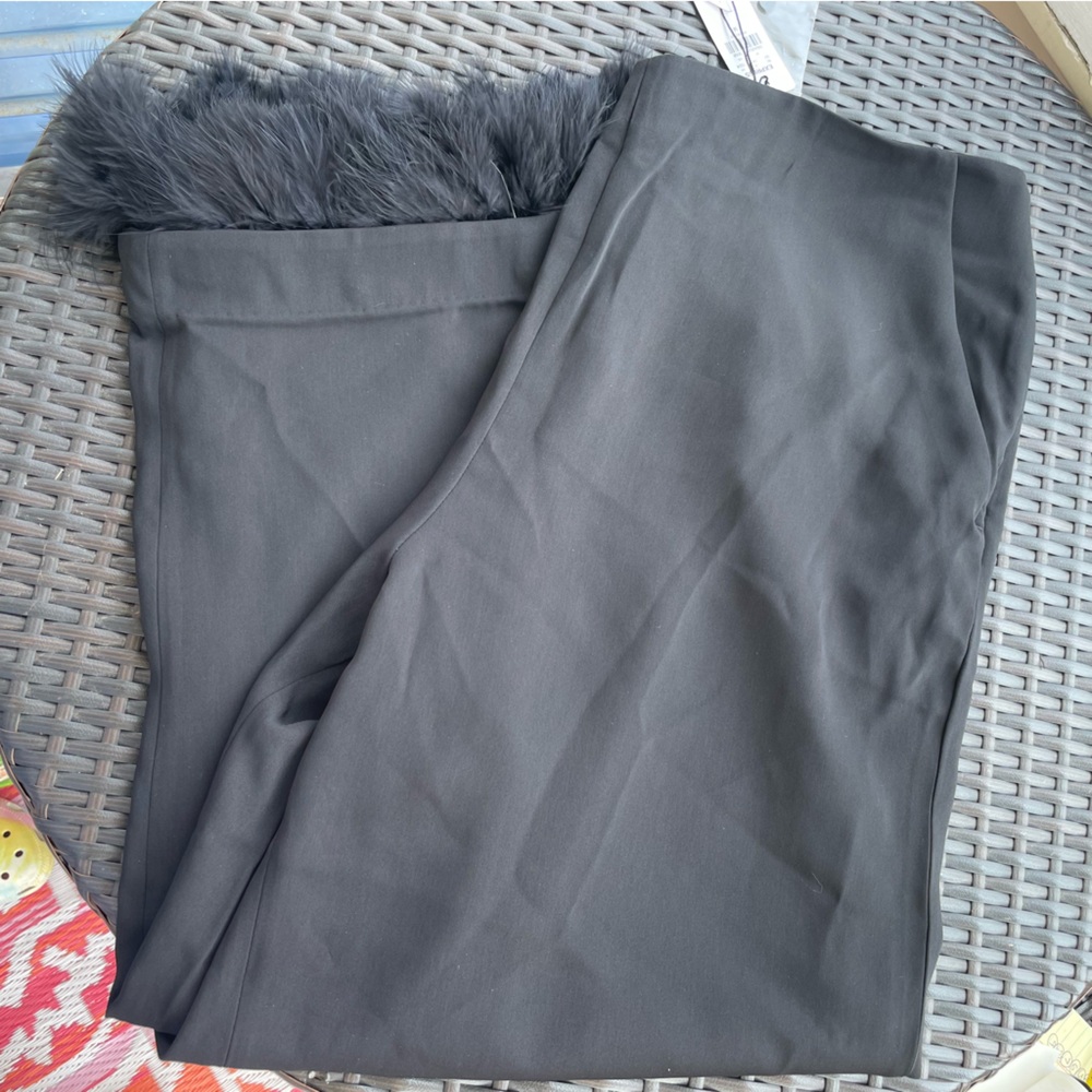 Express High Waisted Feather Hem Cropped Wide Leg Pant Size 14 (NWT) - Picture 11 of 11